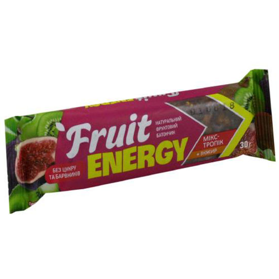 Батончик фруктовый Fruit Energy (Фрут Энерджи) Тропический микс + инжир